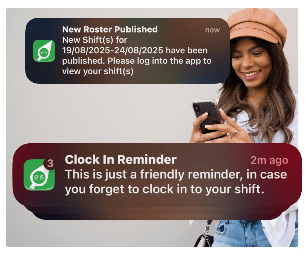 RosterElf Communication - Shift notifications