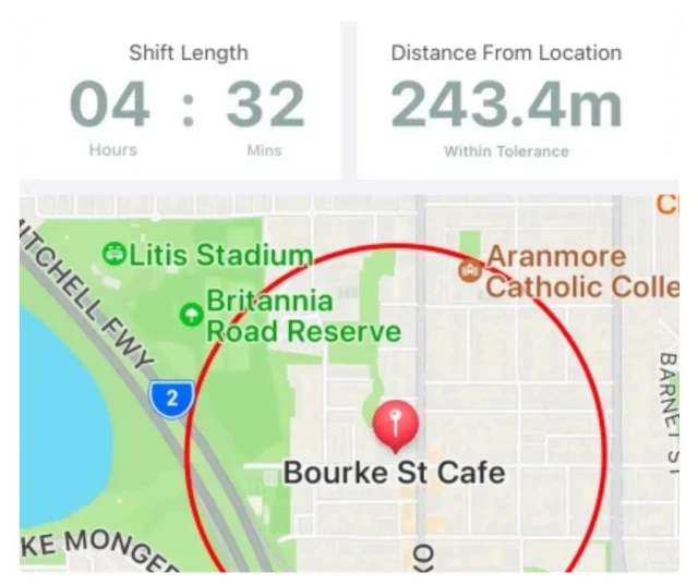 RosterElf Time & Attendance - GPS-verified clock-ins